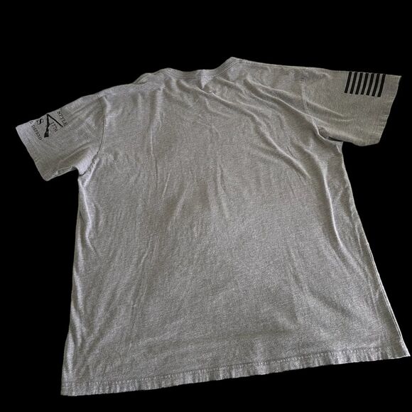 Grunt Style Logo T Shirt Mens XXL Gray Short Sleeve Assulting Forward Patroitic - Picture 2 of 4